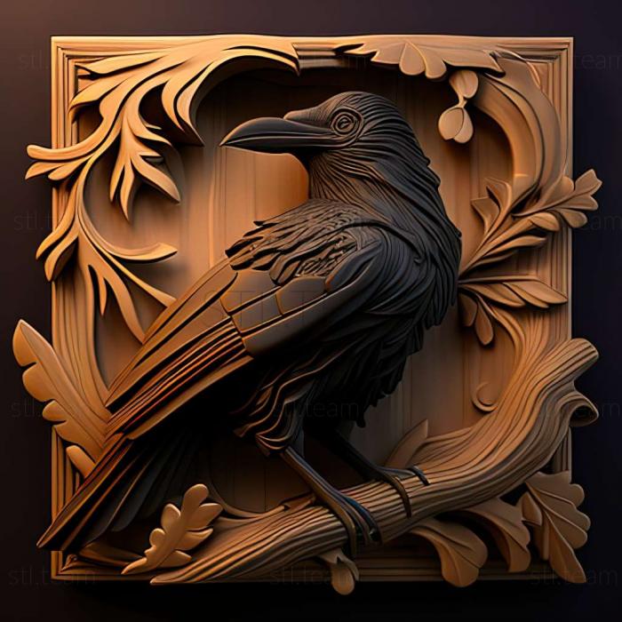 3D model crow (STL)